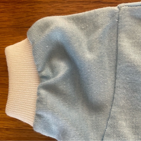 Vintage Triplets Baby 6 Months Girl Light Blue Romper Lace Collar Short Sleeve - Picture 11 of 11